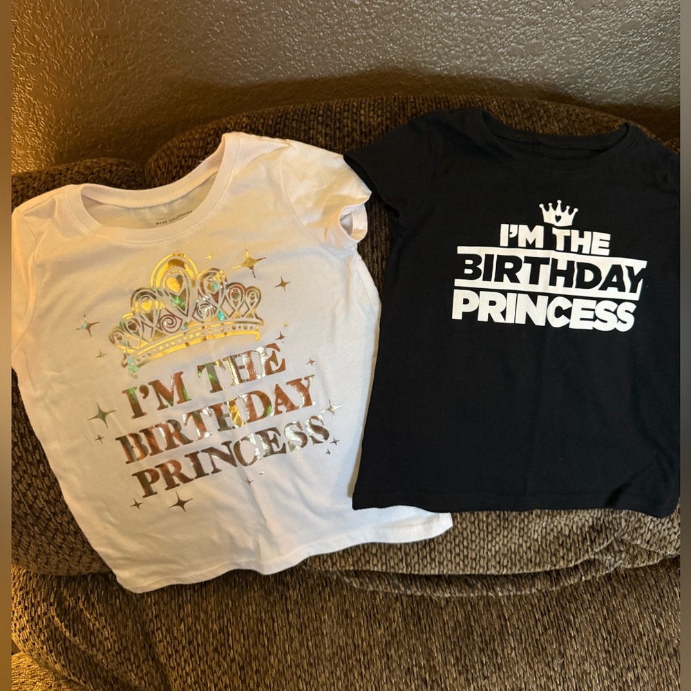 The Children's Place set of 2 Birthday Princess Tees